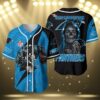 Mens Carolina Panthers Baseball Jersey Skull 3 3