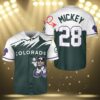 Mickey Mouse Colorado Rockies Baseball Jersey 3 3