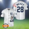 Mickey Mouse New York Yankees White Jersey Baseball 2 2