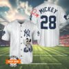 Mickey Mouse New York Yankees White Jersey Baseball 4 4