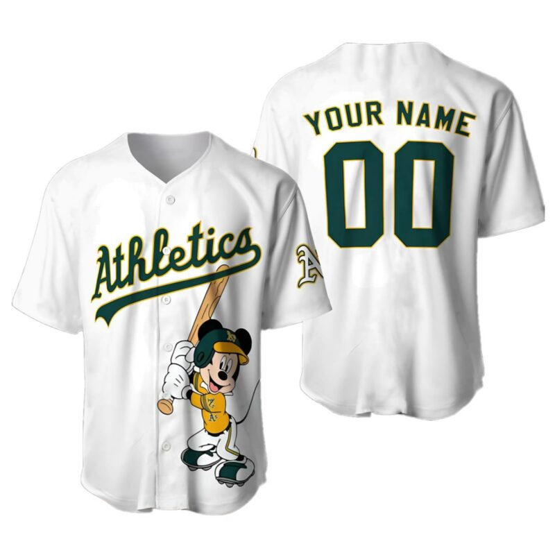 Mickey Mouse Oakland Athletics Baseball Jersey 1 1