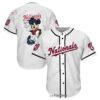 Mickey Mouse Washington Nationals White Jersey Baseball 1 1