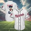 Mickey Mouse Washington Nationals White Jersey Baseball 4 4