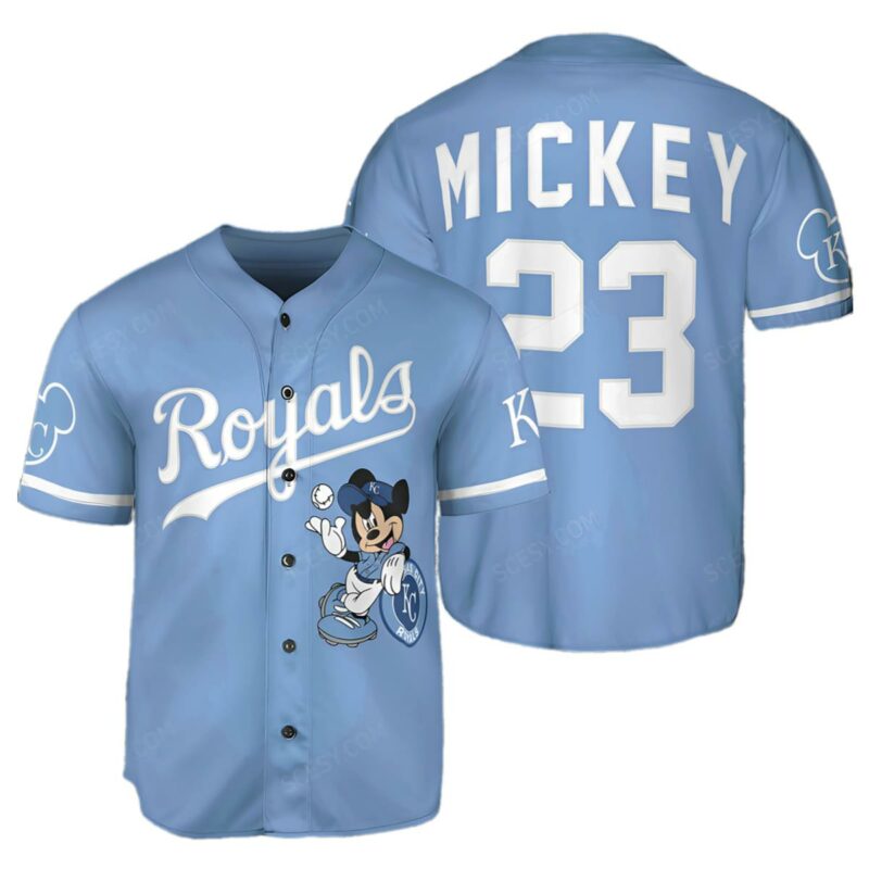 Mickey Youth KC Royals Jersey Light Blue 1 1