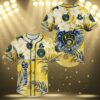 Milwaukee Brewers Custom Jersey Baseball with Flower 3 3