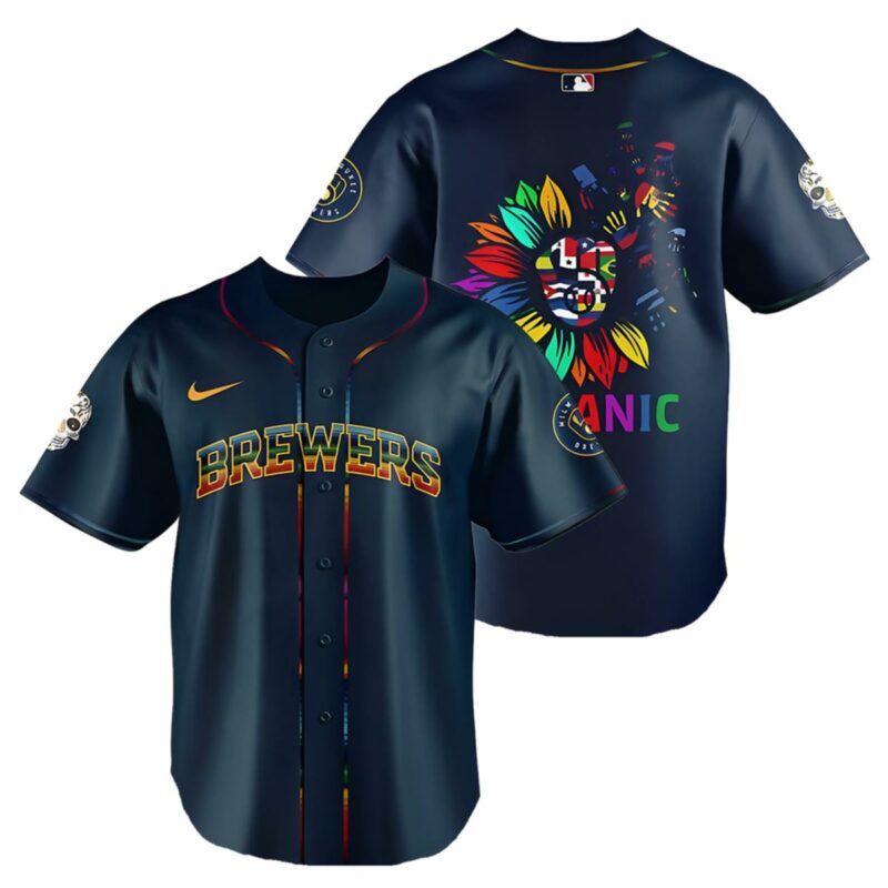 Milwaukee Brewers Hispanic Heritage Month Baseball Jersey 1 1