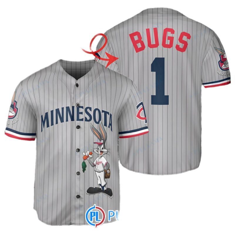 Minnesota Twins Bugs Bunny Baseball Jersey 1 1