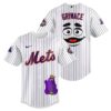 New York Mets Meet Grimace Stripe Baseball Jersey 1 1 1