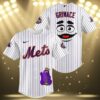 New York Mets Meet Grimace Stripe Baseball Jersey 3 3 1