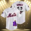 New York Mets Meet Grimace Stripe Baseball Jersey 3 3