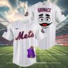 New York Mets Meet Grimace Stripe Baseball Jersey 4 4 1