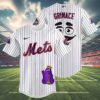 New York Mets Meet Grimace Stripe Baseball Jersey 4 4