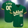 Oakland Athletics 50th Anniversary Jersey Kelly Green 2 2