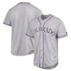 Official Colorado Rockies Majestic Jersey Gray 1 1