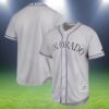 Official Colorado Rockies Majestic Jersey Gray 2 2