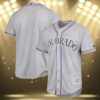 Official Colorado Rockies Majestic Jersey Gray 3 3