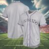 Official Colorado Rockies Majestic Jersey Gray 4 4