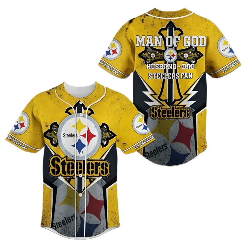 Personalized Pittsburgh Steelers Jersey Baseball Man Of GOd 1 1