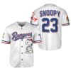 Personalized Snoopy Texas Rangers Baseball Jersey 1 1