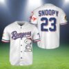 Personalized Snoopy Texas Rangers Baseball Jersey 2 2