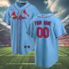 Personalized St Louis Cardinals Jersey Light Blue 4 4