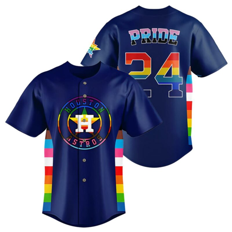 Pride Night Astros Jersey Navy Blue 1 1