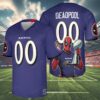 Ravens Deadpool Baltimore Ravens Super Bowl Jersey 4 4