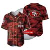 Red San Francisco 49ers Baseball Jersey Personalized 1 1