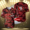 Red San Francisco 49ers Baseball Jersey Personalized 3 3