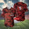 Red San Francisco 49ers Baseball Jersey Personalized 4 4