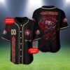 San Francisco 49ers Custom Niner Baseball Jersey Black 2 2