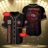 San Francisco 49ers Custom Niner Baseball Jersey Black 3 3