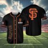 San Francisco Giants Black Custom Baseball Jersey 4 4