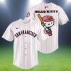 San Francisco Giants Hello Kitty Night Stripe Baseball Jersey 2 2