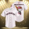 San Francisco Giants Hello Kitty Night Stripe Baseball Jersey 3 3