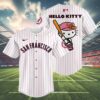 San Francisco Giants Hello Kitty Night Stripe Baseball Jersey 4 4