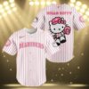 Seattle Mariners Hello Kitty Stripe Baseball Jersey 3 3