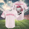 Seattle Mariners Hello Kitty Stripe Baseball Jersey 4 4