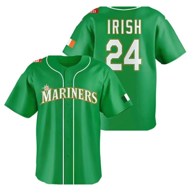 Seattle Mariners Royal Irish Heritage Night Baseball Jersey 1 1