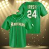 Seattle Mariners Royal Irish Heritage Night Baseball Jersey 3 3