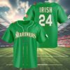 Seattle Mariners Royal Irish Heritage Night Baseball Jersey 4 4