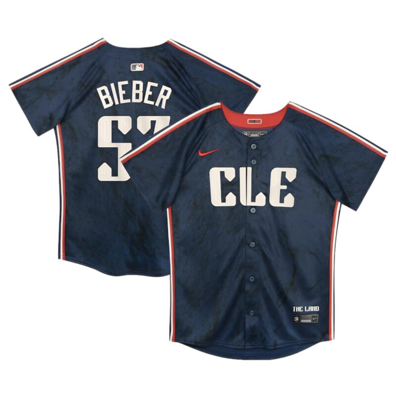 Shane Bieber Cleveland Guardians Official Jersey 1 1