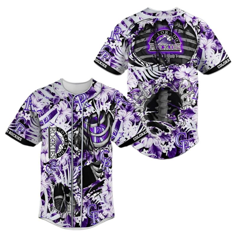 Skeleton Free Colorado Rockies Giveaways 2024 Jersey 1 1