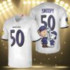 Snoopy Baltimore Ravens Jersey White 3 3