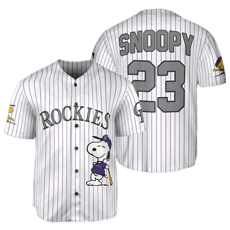 Snoopy Colorado Rockies Baseball Jersey 1 1