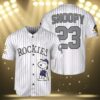 Snoopy Colorado Rockies Baseball Jersey 3 3