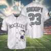 Snoopy Colorado Rockies Baseball Jersey 4 4