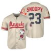 Snoopy Custom Los Angeles Angels Jersey Baseball 1 1