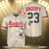 Snoopy Custom Los Angeles Angels Jersey Baseball 3 3