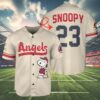 Snoopy Custom Los Angeles Angels Jersey Baseball 4 4